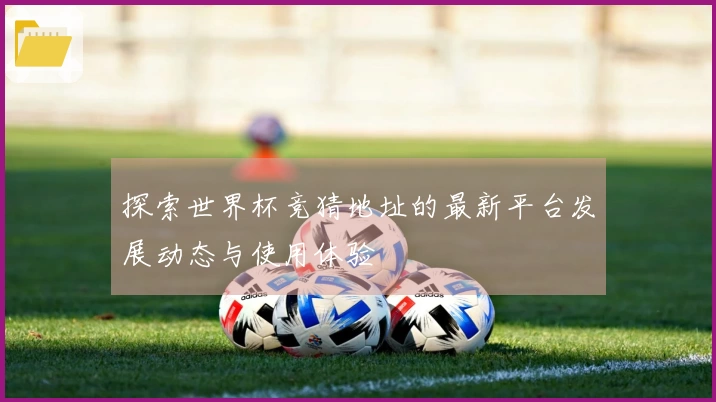 探索世界杯竞猜地址的最新平台发展动态与使用体验